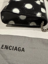 Load image into Gallery viewer, Balenciaga Hourglass Black Polkadot Wallet on Chain
