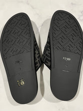 Load image into Gallery viewer, Fendi Jacquard Black Gray Slide Sandals
