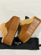 Load image into Gallery viewer, Celine Dana Shearling Wedge Platform Size 39.5
