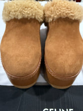 Load image into Gallery viewer, Celine Dana Shearling Wedge Platform Size 39.5
