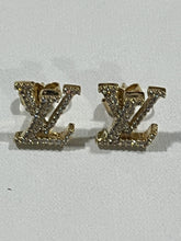 Load image into Gallery viewer, Louis Vuitton Goldtone LV Earrings
