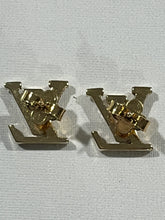Load image into Gallery viewer, Louis Vuitton Goldtone LV Earrings
