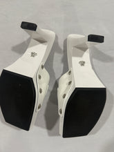 Load image into Gallery viewer, Versace Embellished Patent Leather Medusa Mules
