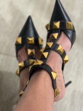 Load image into Gallery viewer, Valentino Garavani Black Roman Stud Heels
