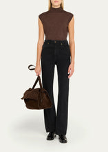 Load image into Gallery viewer, Christian Louboutin Chocolate Brown Suede Shoulder Flap Bag
