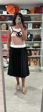 Load and play video in Gallery viewer, Marni Pleated Midi Dress w/Bow 46IT/10US
