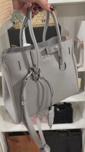 Load and play video in Gallery viewer, Balenciaga Hampton Small Gray Tote Crossbody
