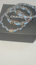Load and play video in Gallery viewer, Chanel 25P Denim Gold Tone 3pc Bangle Set
