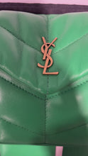 Load and play video in Gallery viewer, Saint Laurent YSL New Vert Green Small Lou Pouch
