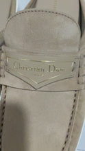 Load and play video in Gallery viewer, Dior Beige Suede Slide Mules
