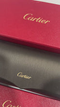 Load and play video in Gallery viewer, Cartier Womens Butterfly Rectangle 518 Sunglasses

