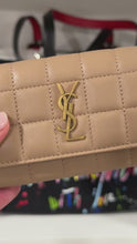 Load and play video in Gallery viewer, Saint Laurent YSL Cassandre Quilted Snap Card Case
