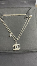 Load and play video in Gallery viewer, Chanel CC Pearl Silver Necklace
