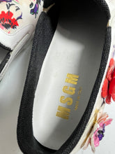 Load image into Gallery viewer, MSGM Red Floral Canvas Beaded Slip On Sneakers
