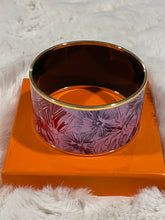 Load image into Gallery viewer, Hermes Extra Wide Fern Enamel Cuff Bangle
