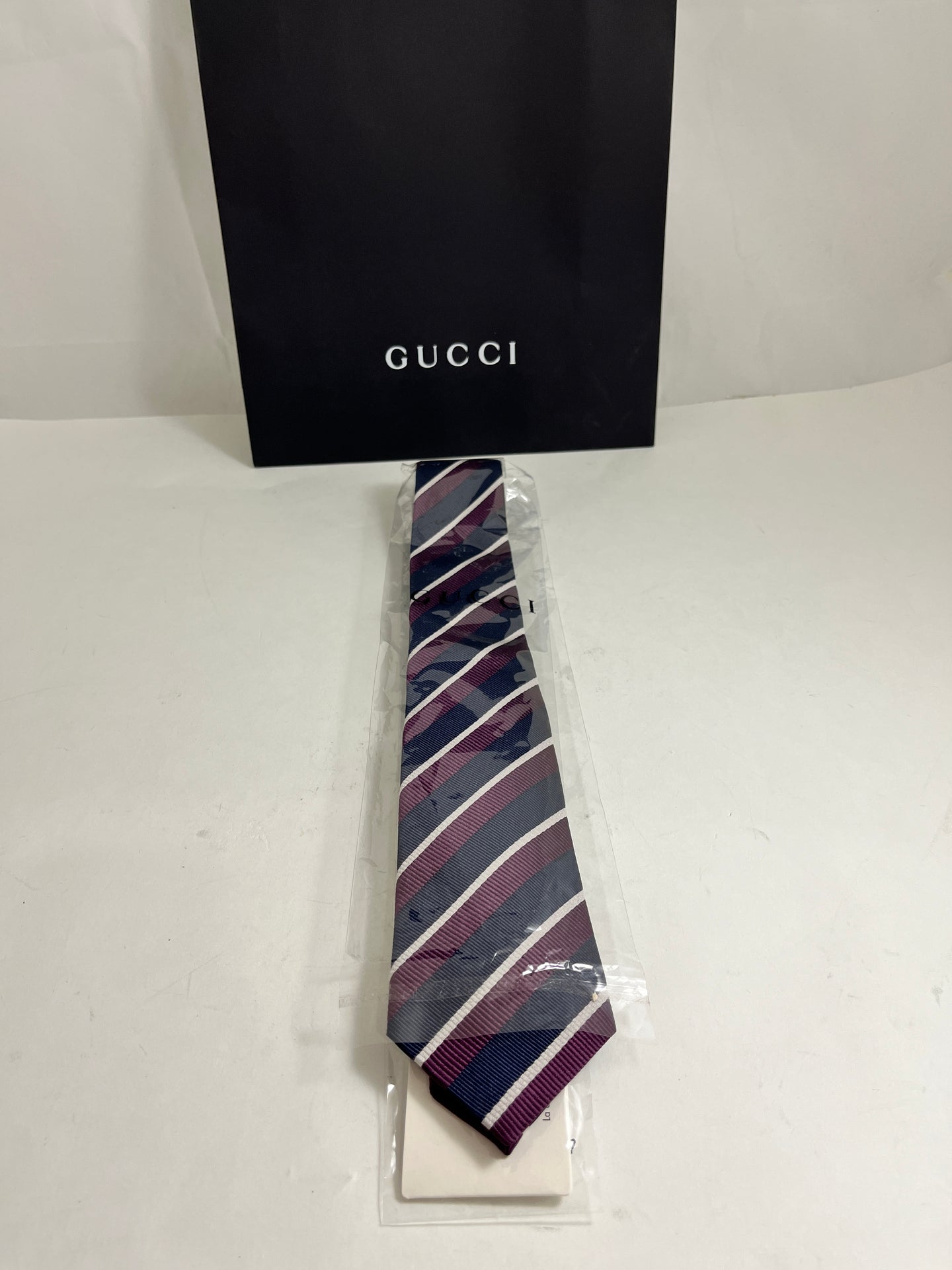 Gucci Navy Stripe Mens Tie