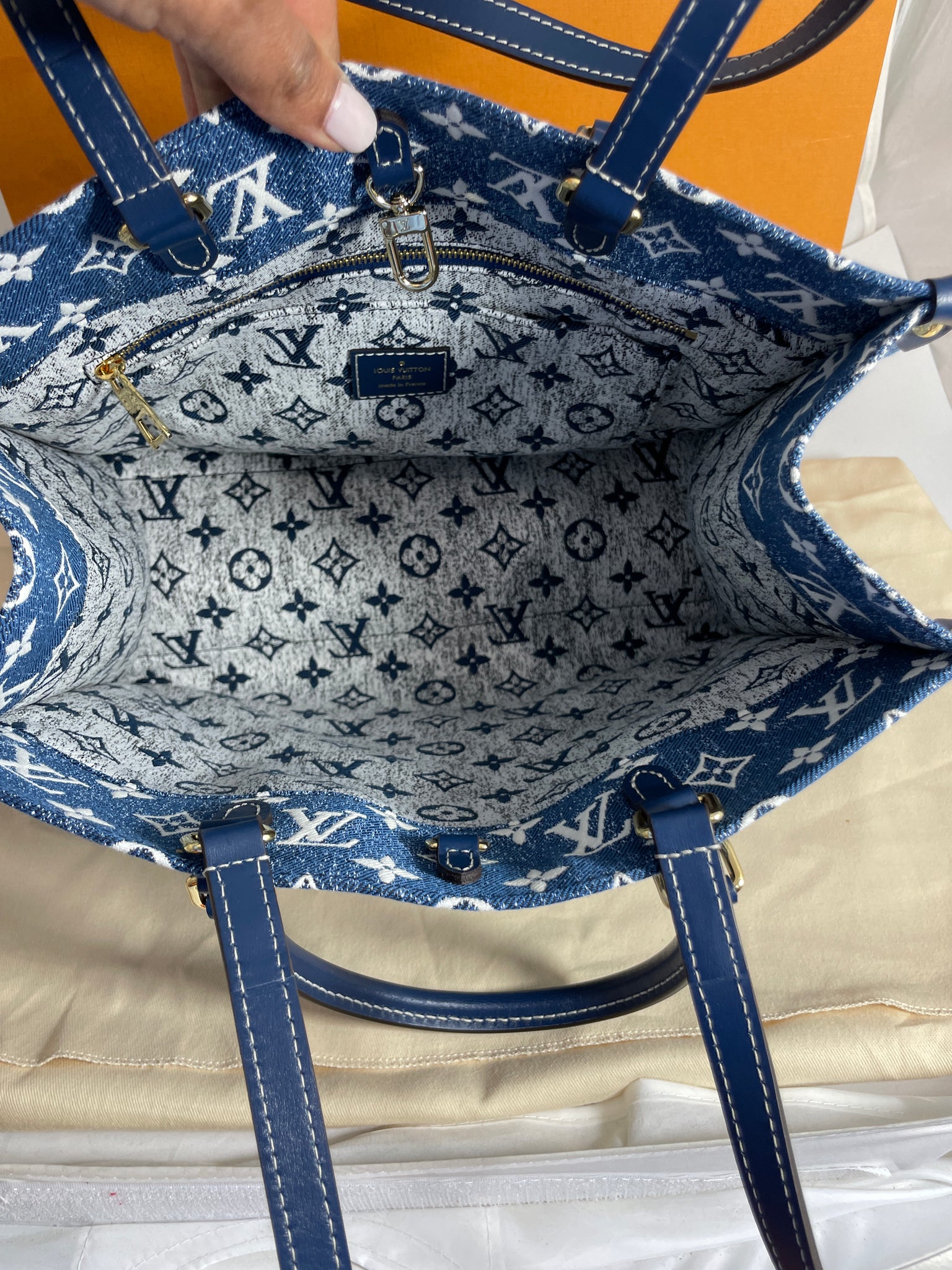 New in Box Louis Vuitton Denim On The Go Bag