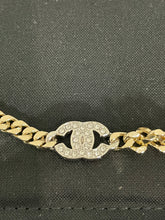 Load image into Gallery viewer, Chanel CC Chain Crystal Goldtone Silvertone  Necklace
