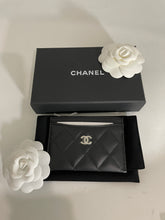 Load image into Gallery viewer, Chanel Black Lambskin Quilted Card Case
