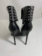 Load image into Gallery viewer, Saint Laurent YSL Black Leather Stud Fold over Ankle Boots

