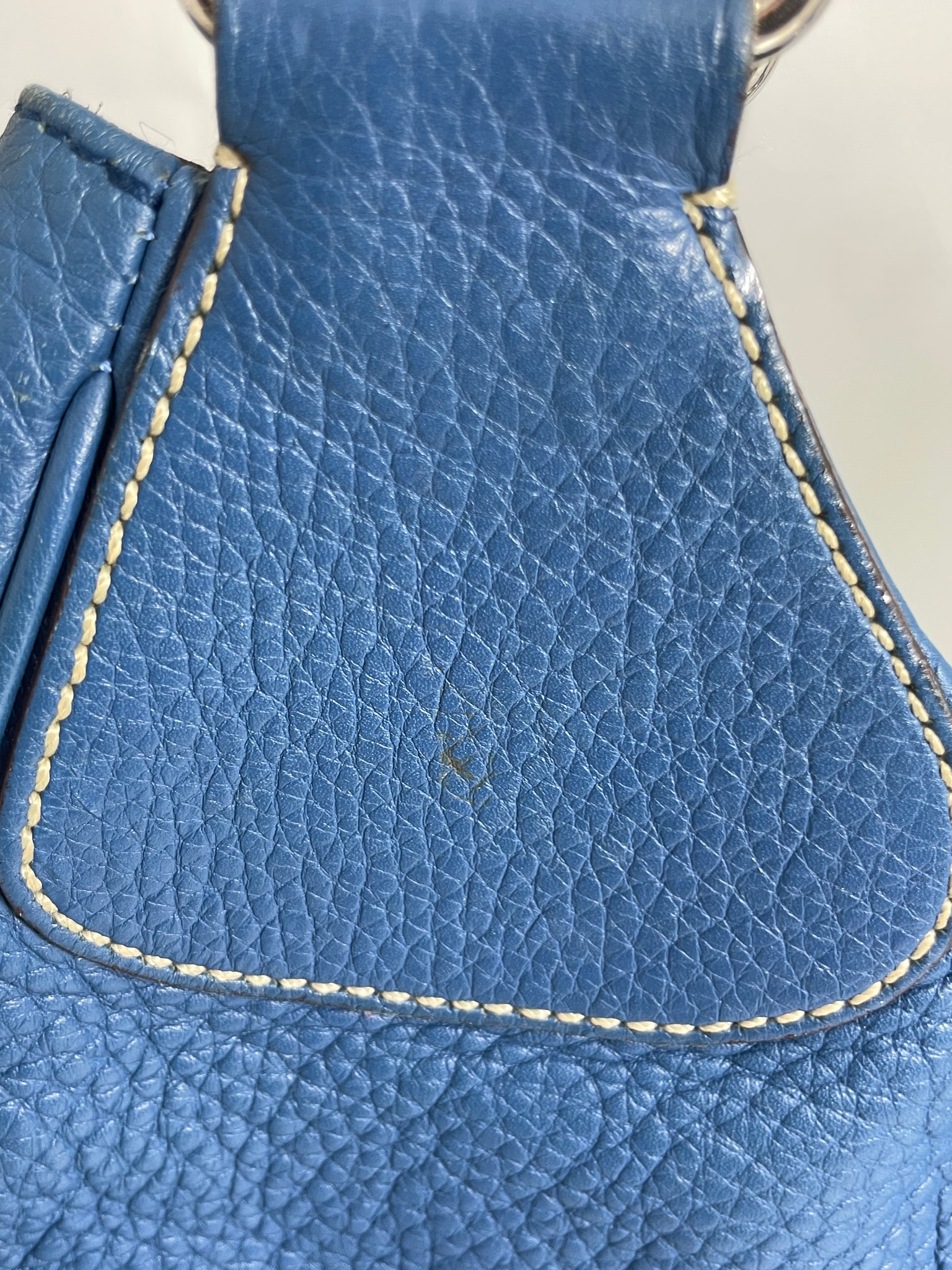 Prada Blue Leather Half Moon Shoulder Bag – The Millionaires Closet
