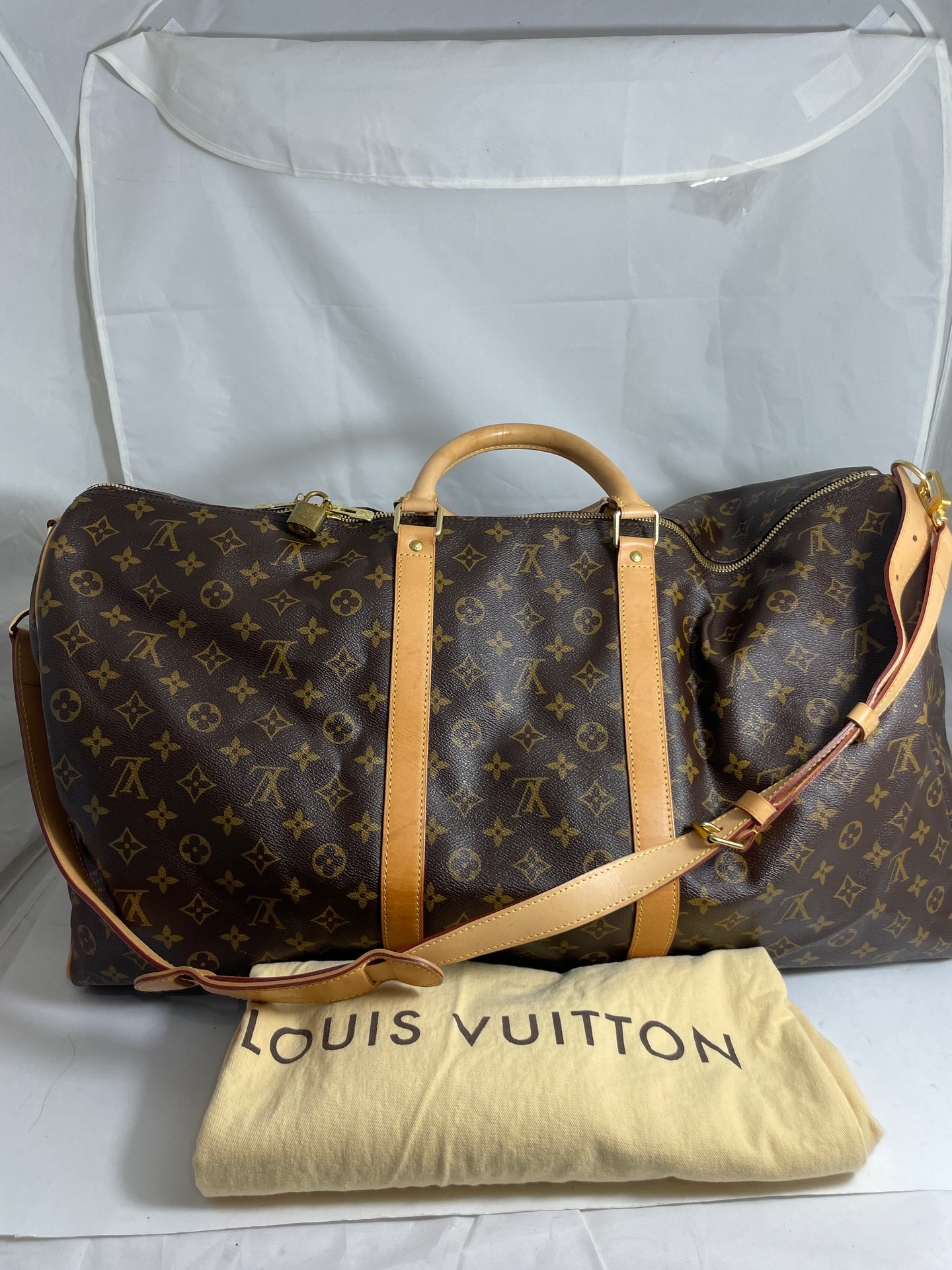 Louis Vuitton Monogram Coated Canvas Keepall Luggage