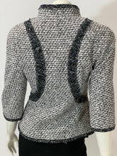 Load image into Gallery viewer, Chanel NWT 13P white/black gray blazer w/3/4 sleeves

