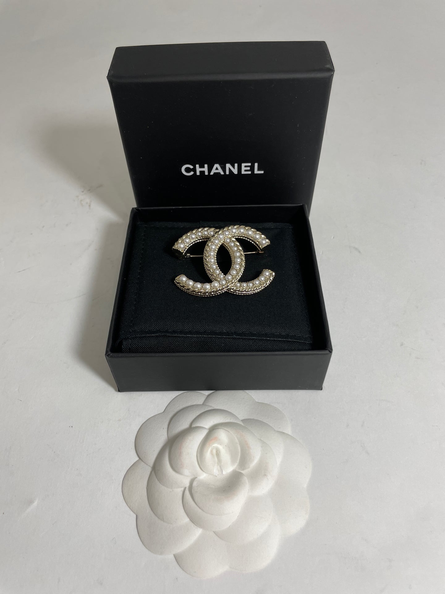 Chanel Gold Pearl Brooch