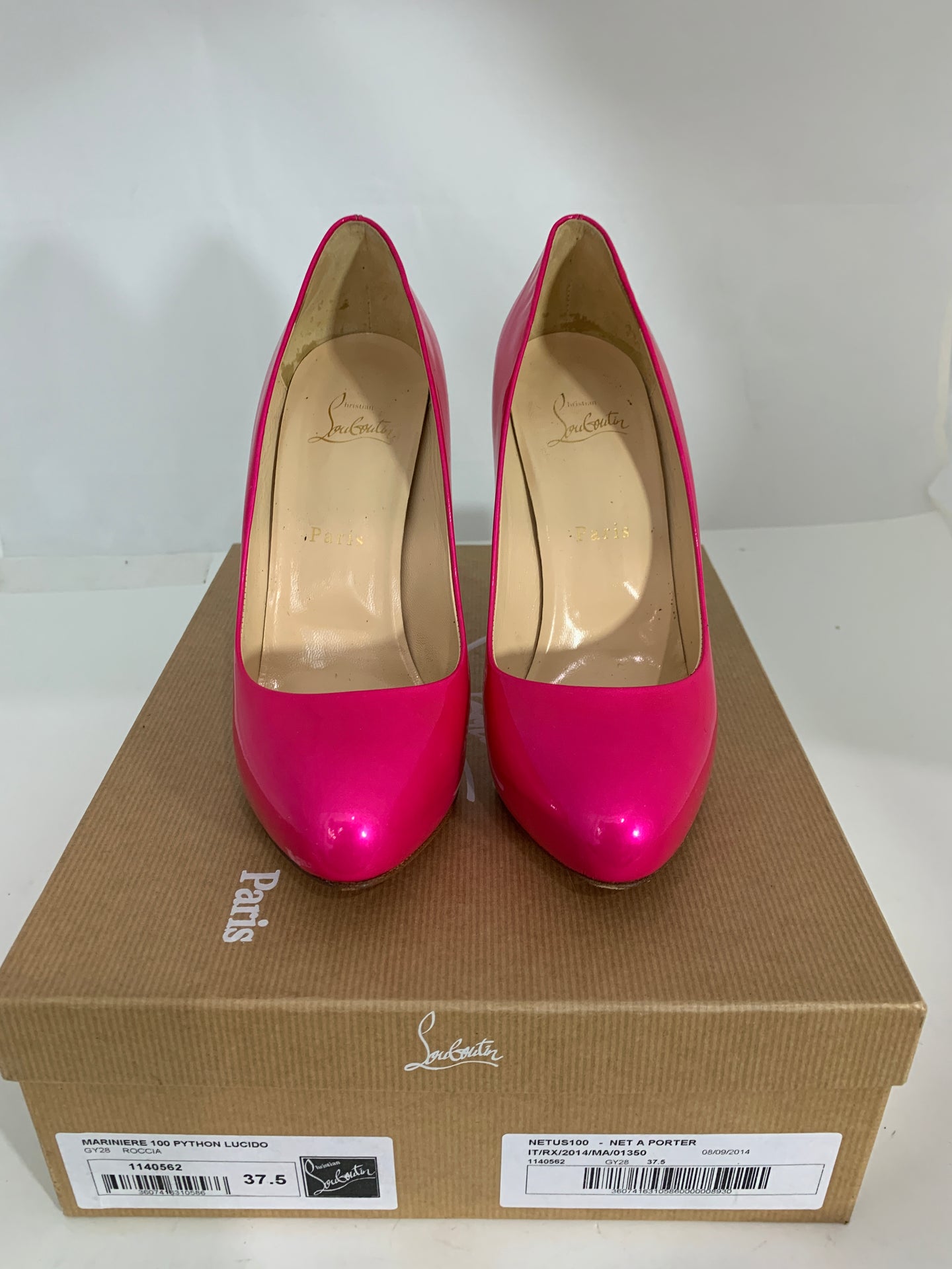 Christian Louboutin Pearly Hot Pink Pumps