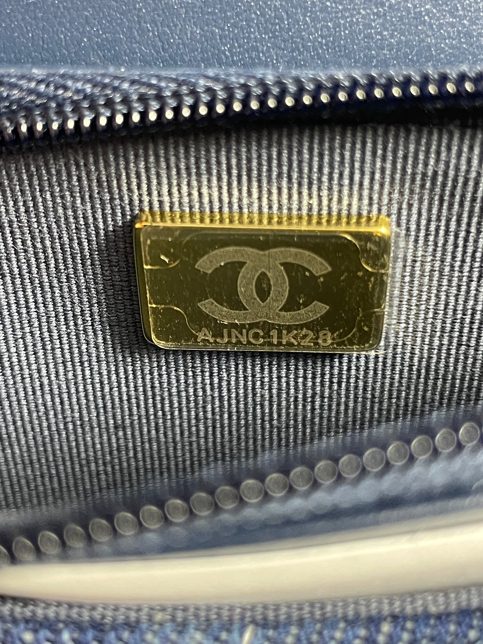 Chanel Denim Wallet on Chain 
