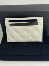 Load image into Gallery viewer, Chanel 22 White Caviar Card Case Large Chain CC
