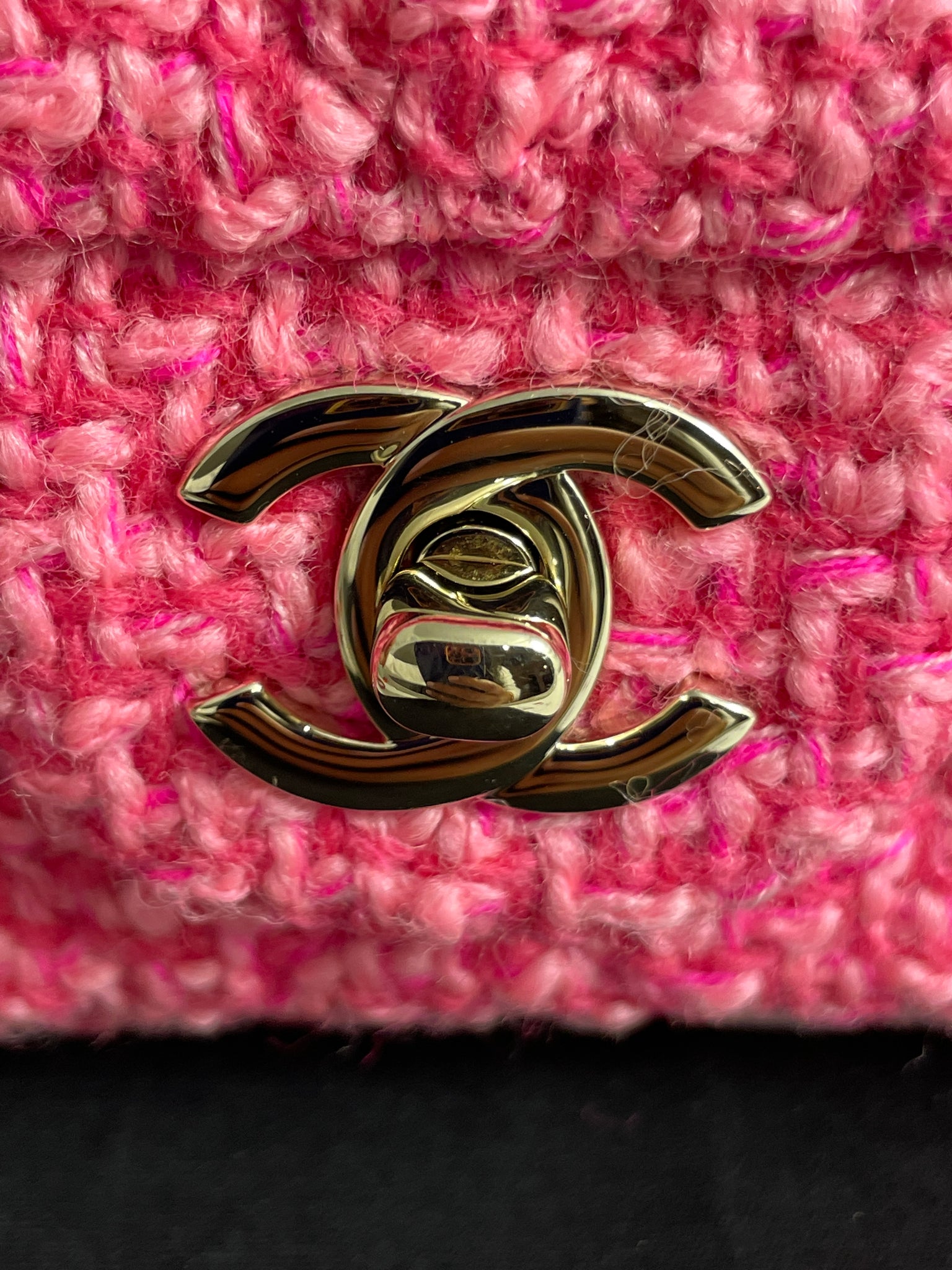 Chanel 22K Pink Fushia Tweed Mini Rectangle Crossbody Bag – The Millionaires  Closet