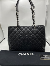 Load image into Gallery viewer, Chanel Black Quilted Caviar GST Grand Shopping Tote
