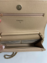 Load image into Gallery viewer, Chanel  Beige Caviar GHW WOC Crossbody Bag
