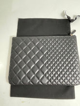 Load image into Gallery viewer, Chanel Black Lambskin O case Clutch
