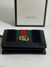 Load image into Gallery viewer, Gucci Black Suede Compact Wallet
