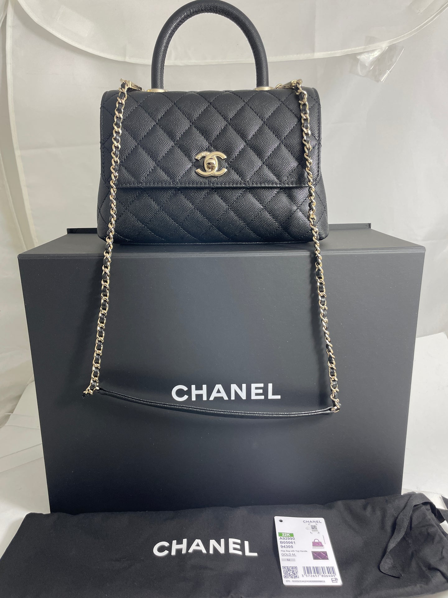 Chanel 21p Black Small Coco Handle Flap Bag Crossbody Bag
