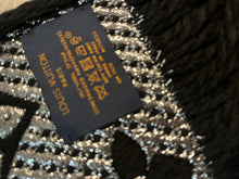 Load image into Gallery viewer, Louis Vuitton Logomania Black Wool Silk Shine Scarf
