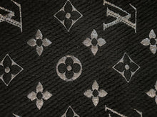 Load image into Gallery viewer, Louis Vuitton Logomania Black Wool Silk Shine Scarf
