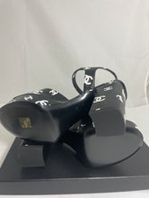 Load image into Gallery viewer, Chanel 22S Black Logo Runway Sandals
