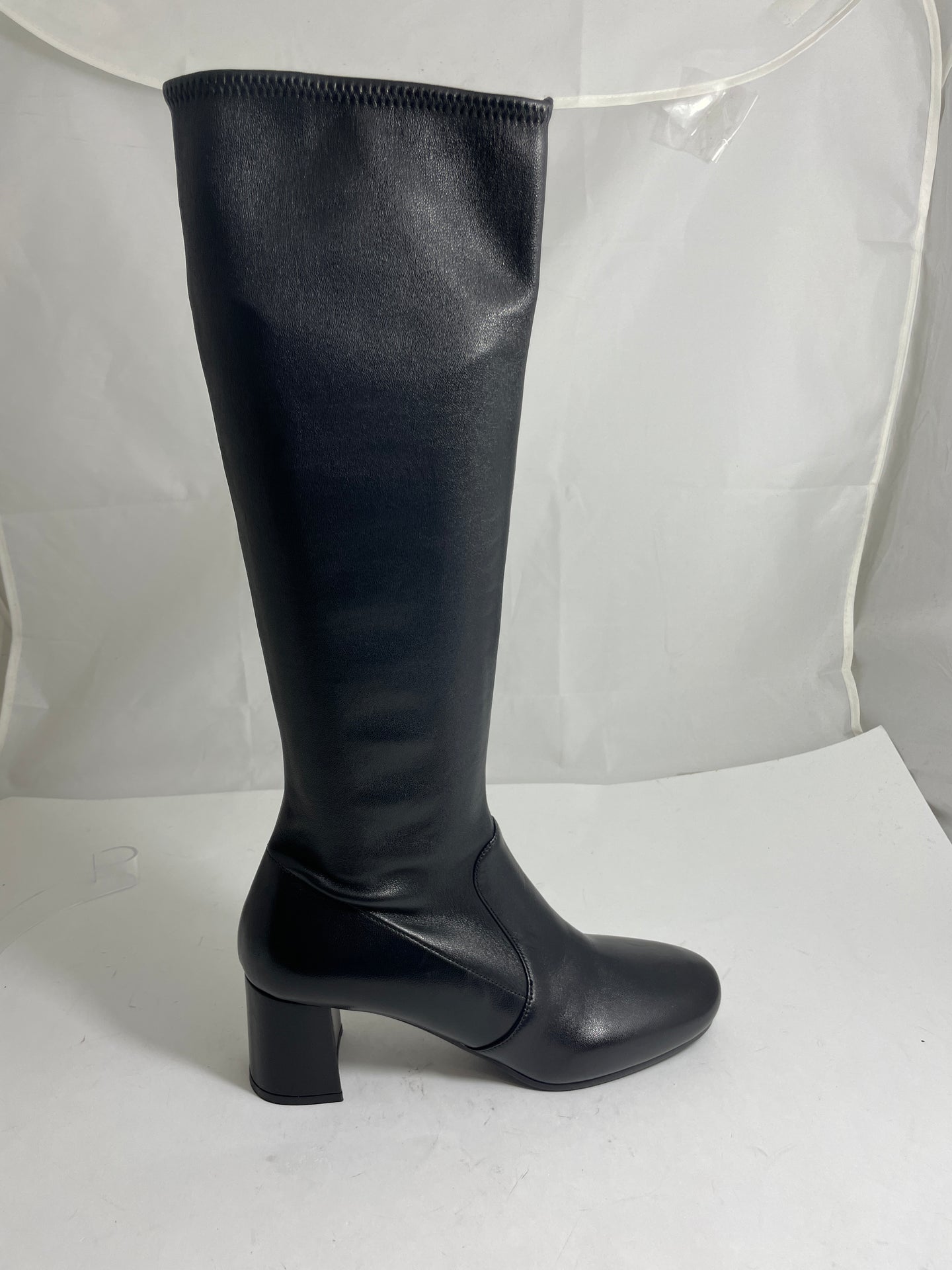 Prada Black Leather Tall Boots