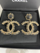 Load image into Gallery viewer, Chanel Medium CC Black Statement  Earrings
