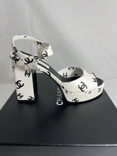Load image into Gallery viewer, Chanel 22S White Logo Runway Sandals
