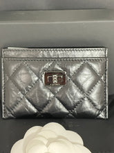 Load image into Gallery viewer, Chanel 19K 2.55 black quilted card case w/black hardware
