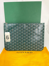 Load image into Gallery viewer, Goyard Senet Green Medium Pouch Clutch
