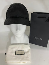 Load image into Gallery viewer, Gucci Nylon Monogram Black Baseball Hat
