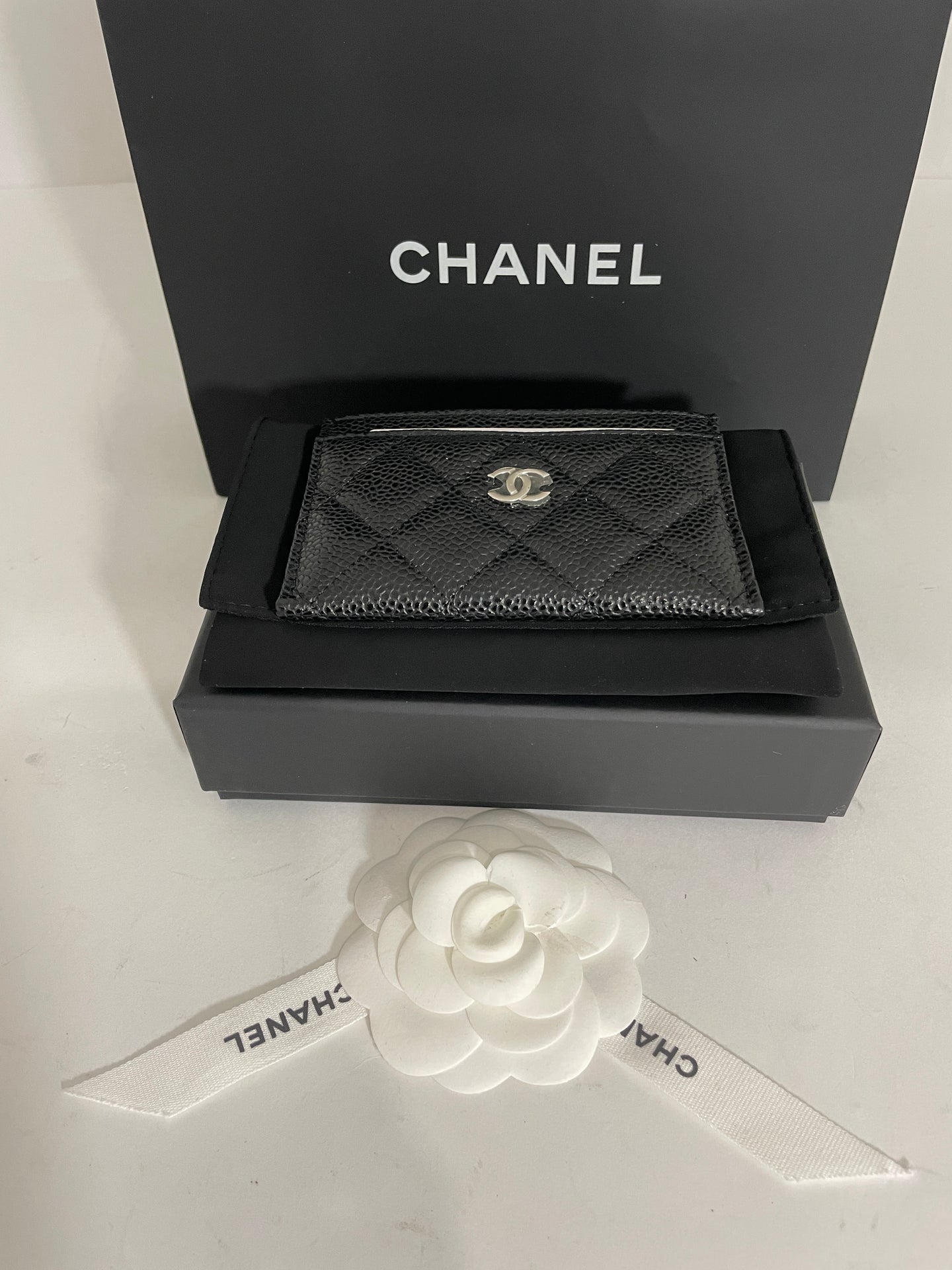 Chanel Black Caviar CC Card Case