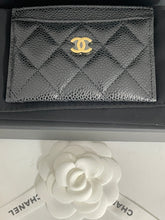 Load image into Gallery viewer, Chanel Black Caviar CC Card Case
