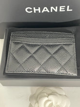 Load image into Gallery viewer, Chanel Black Caviar CC Card Case
