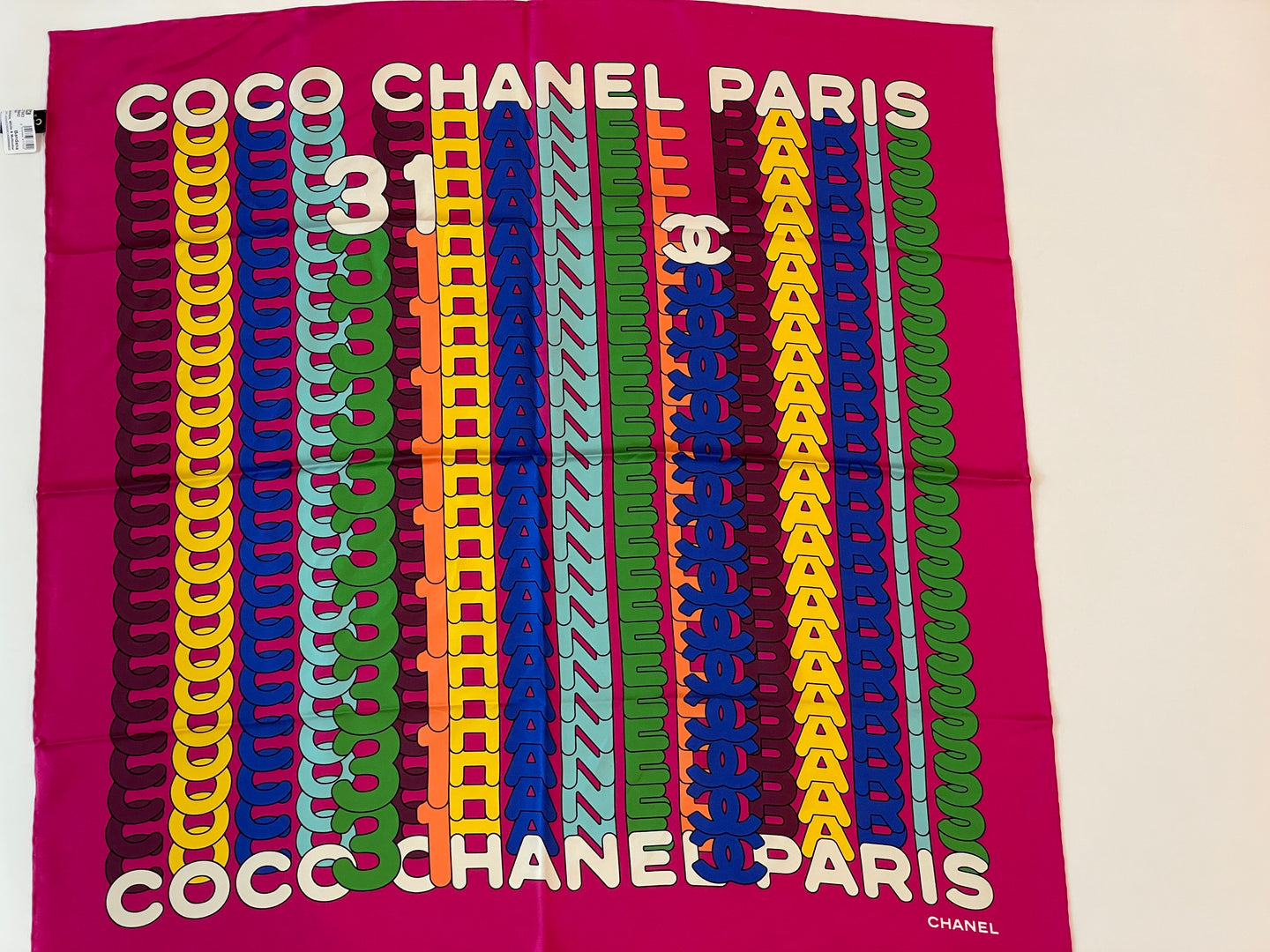 Chanel 21K Coco Pink With Multicolor Scarf
